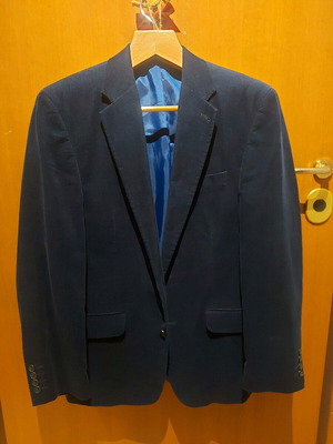 Men's corduroy jacket new, blue, Canda C&A, size 46, 100% cotton