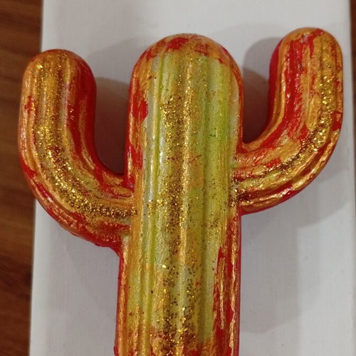 Porcelain cactus magnet new