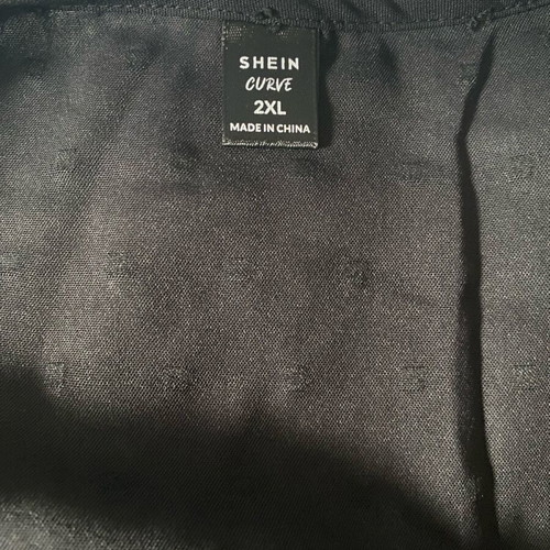 Shein shirt new, black, wrap style, XXL