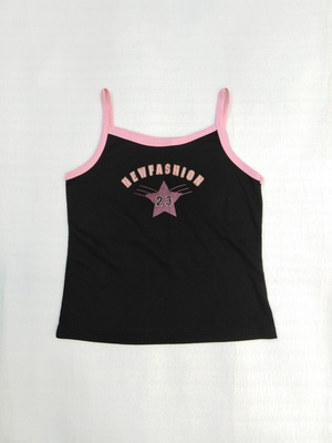 Black Y2K Top with Star Print like new, size M