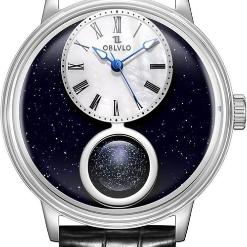 Oblvlo Retro Automatic Watch with Miyota Movement Starry Sky