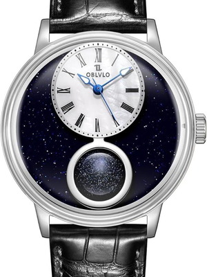 Oblvlo Retro Automatic Watch with Miyota Movement Starry Sky