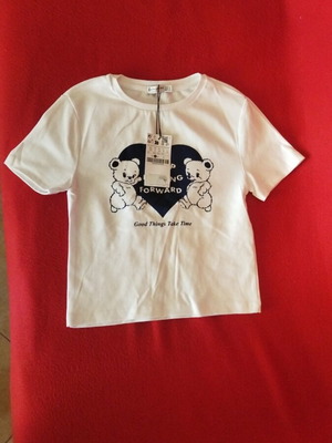 Stradivarius white t-shirt size S new with tag
