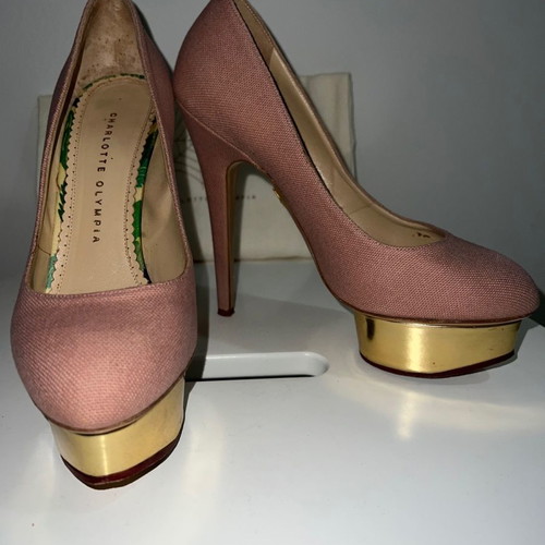 Παπούτσια Charlotte Olympia μεταχειρισμένα, γόβες ροζ, μέγεθος 38
