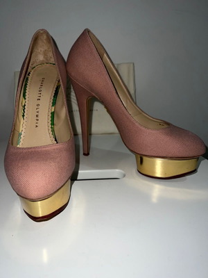 Παπούτσια Charlotte Olympia μεταχειρισμένα, γόβες ροζ, μέγεθος 38