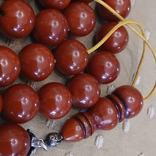 Mastic Worry Beads used with silver elements