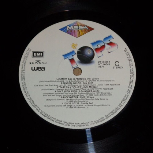 Mega Tops Various Hits double vinyl record like new, pop