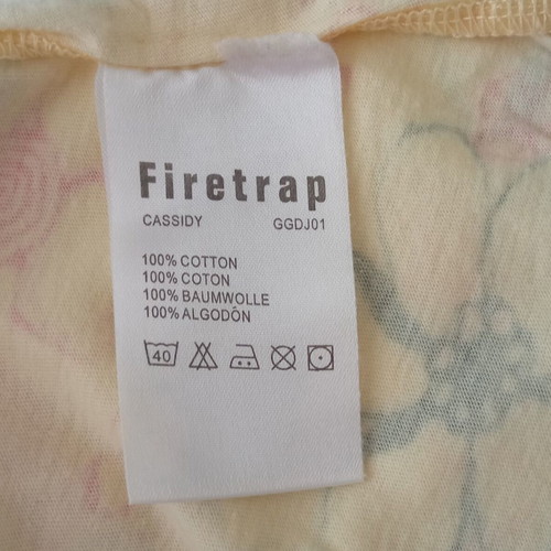 Firetrap sleeveless top used, size S, yellow and orange