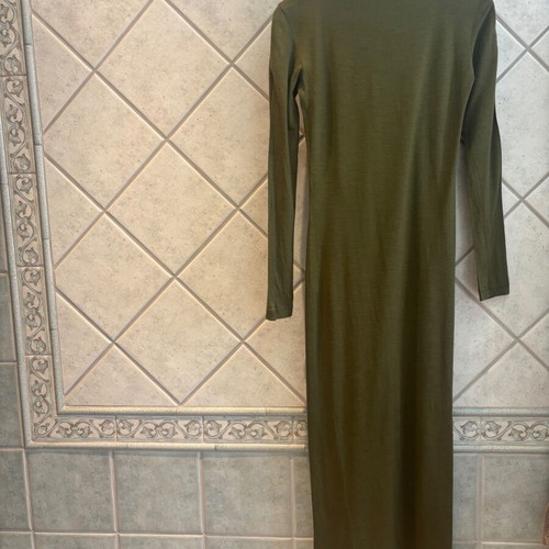 Antonios Markos vintage long olive dress, M