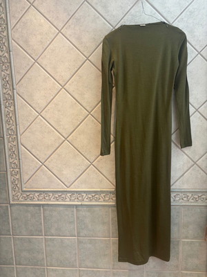 Antonios Markos vintage long olive dress, M