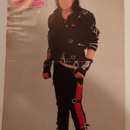 Michael Jackson & Joey Tempest poster like new, Manina magazine