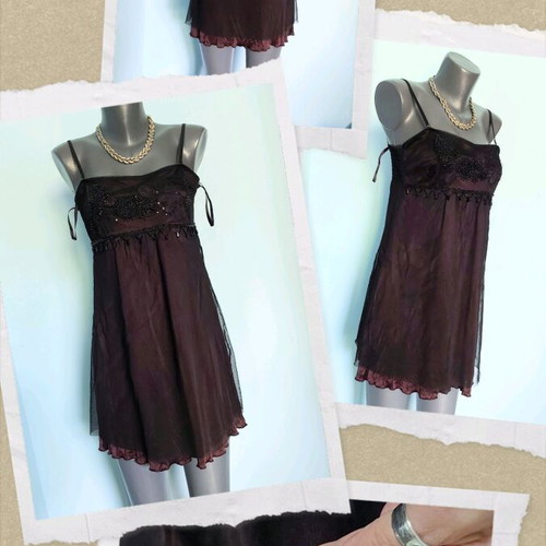 Tulle dress with bustier and rich decoration used, MNG by Mango