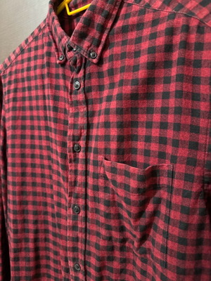 Ανδρικό πουκάμισο H&M καρό Medium κόκκινο/μαύρο σαν καινούριο