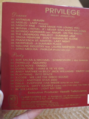 Privilege CD used, electronic music