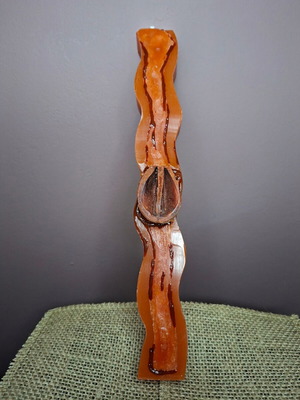 Handmade Easter Candle - Amber Design