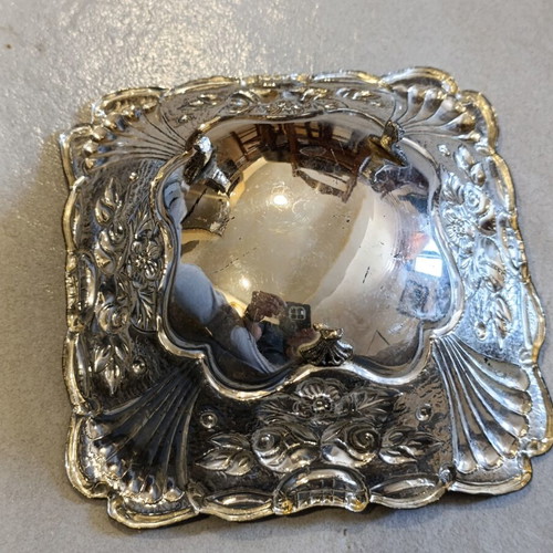 Silver-plated bowl vintage, used, 15x15 cm