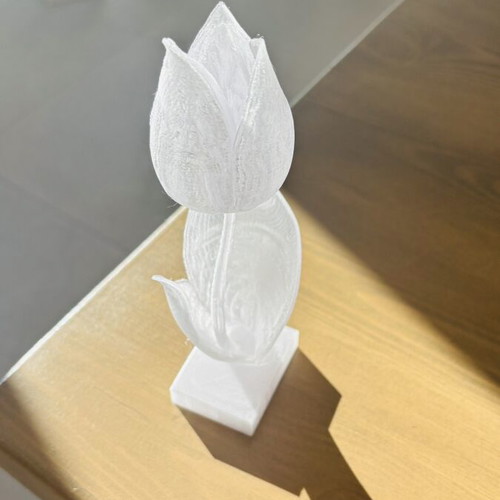 Table decorative tulip, plastic, 19cm