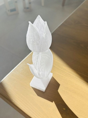 Table decorative tulip, plastic, 19cm