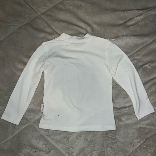 Froggy long-sleeve white shirt for girl like new, 92 cm