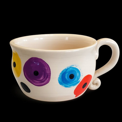 Ceramic cup new, handmade unique design