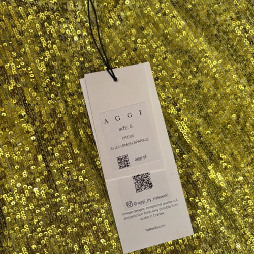 AGGI by Halewski Maxi Sequin Dress new, green-yellow