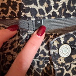 Leopard print jeans new XS