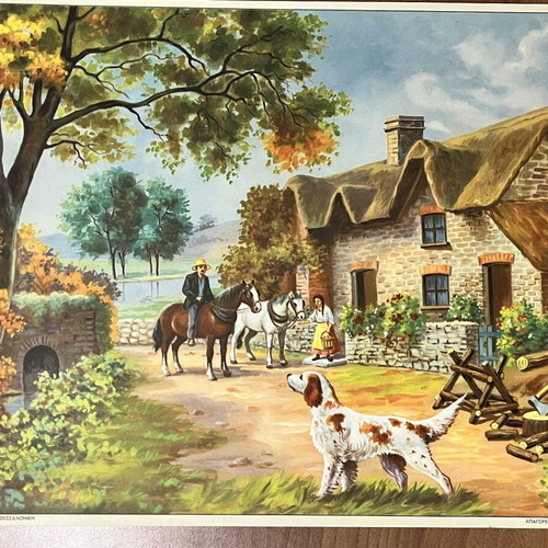 Chromolithograph Rekou used, 32x42 cm