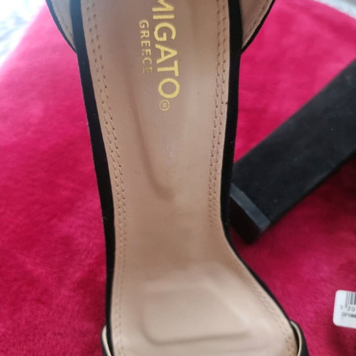 Migato black sandals like new with 10 cm heel