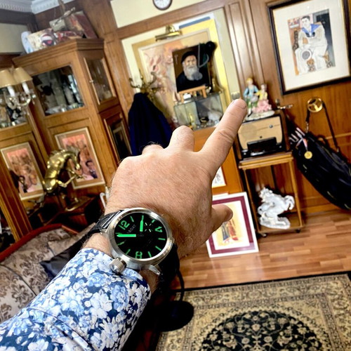 U-BOAT Huge mechanical watch used with 50mm luminous dial