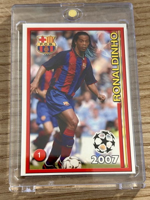 Ronaldinho Barcelona Card in Acrylic Case from 2007 Champions Collection new