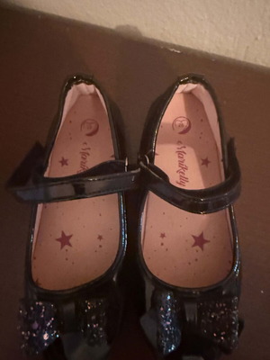 Girls' ballerina shoes, black, size 28