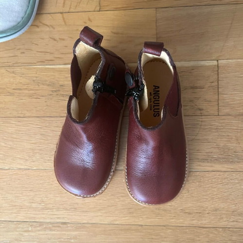 Angulus Burgundy Leather Chelsea Boots size EUR23 like new