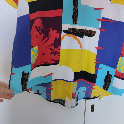 Lisa Lelou women's shirt with colorful patterns like new, L XL