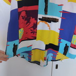 Lisa Lelou women's shirt with colorful patterns like new, L XL