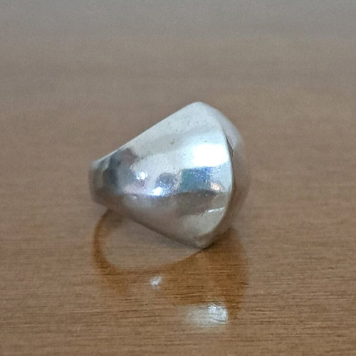 Chevalier ring 925 silver with geometric design like new