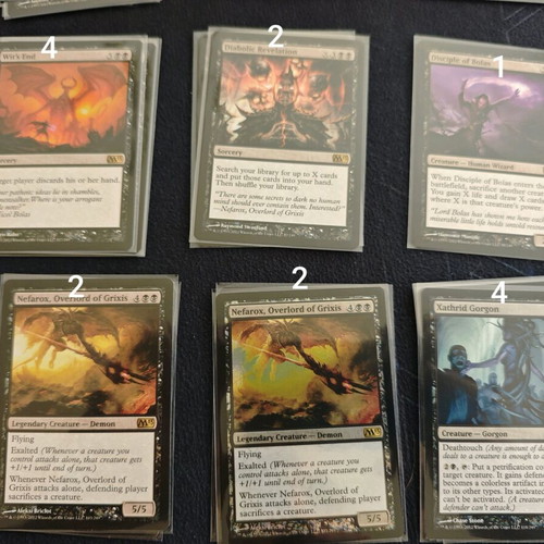 MTG M13 Black Cards Collection like new with sleeves, 238 cards