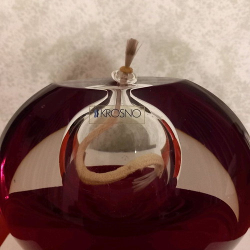 Krosno oil lamp made of solid crystal like new
