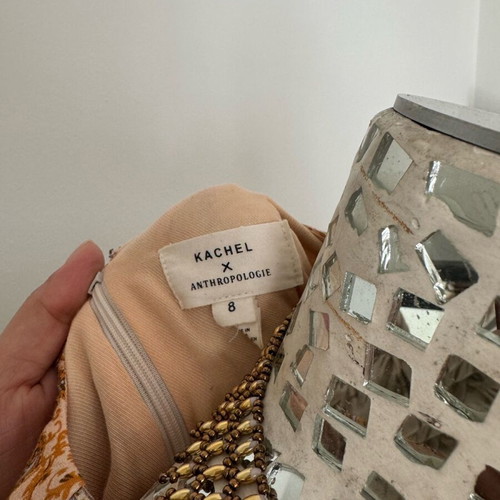 Anthropologie boho dress like new, brown and orange, size M