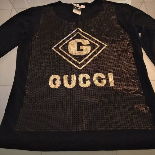Gucci blouse used, black, size L with design