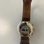 Timberland Steel Chronograph wristwatch with white dial and brown leather strap