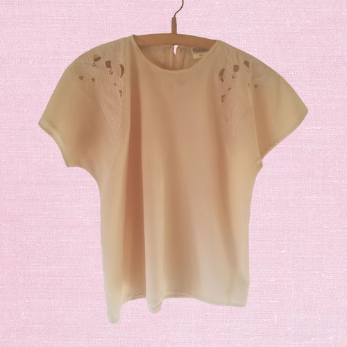 Blouse Palate Ladies Wear 90s beige medium like new