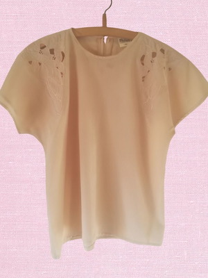 Blouse Palate Ladies Wear 90s beige medium like new