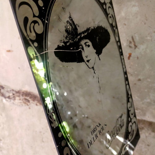 Coca-Cola mirror and picture collection used