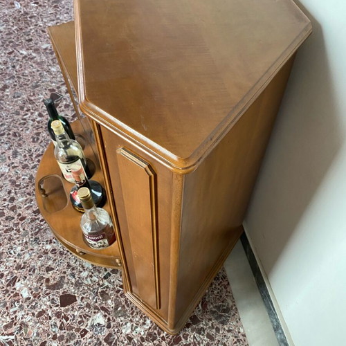 Wooden rotating drinks cabinet used