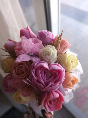 Wax flower bouquet new