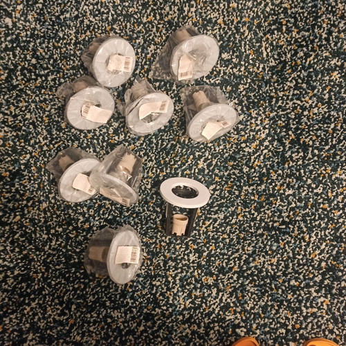 Aluminum recessed spotlights white, pack of 9, new
