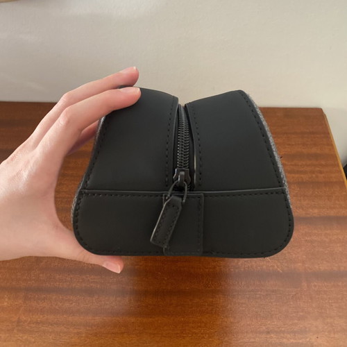 Jo Malone London men's cosmetic bag dopp kit like new, black and grey