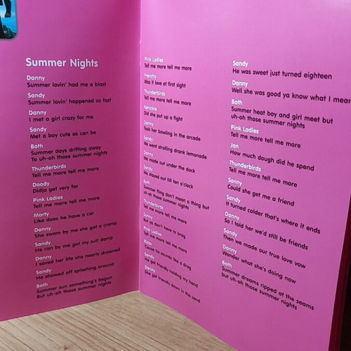 Grease DVD with English subtitles and song lyrics booklet