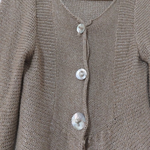 Knit cardigan Mia size M like new, gold beige