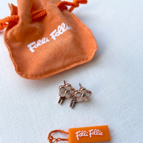 Folli Follie earrings used, authentic, no damage